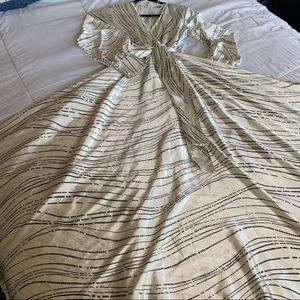 Satin maxi dress beautiful A line